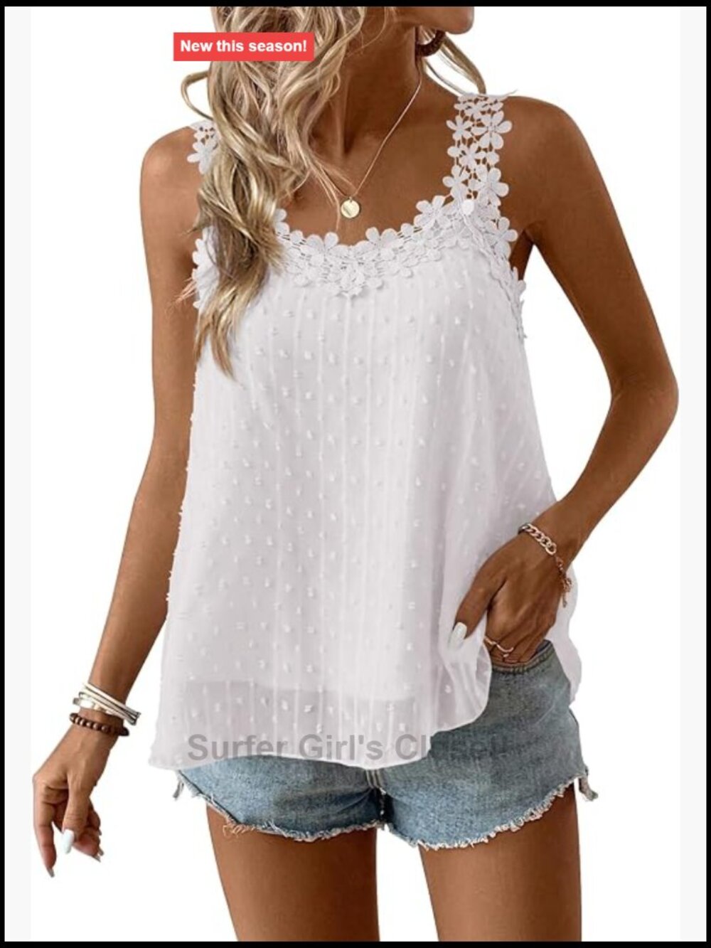 Womens Sleeveless Tank Top Swiss Dot Chiffon Boho Floral Strap Blouse